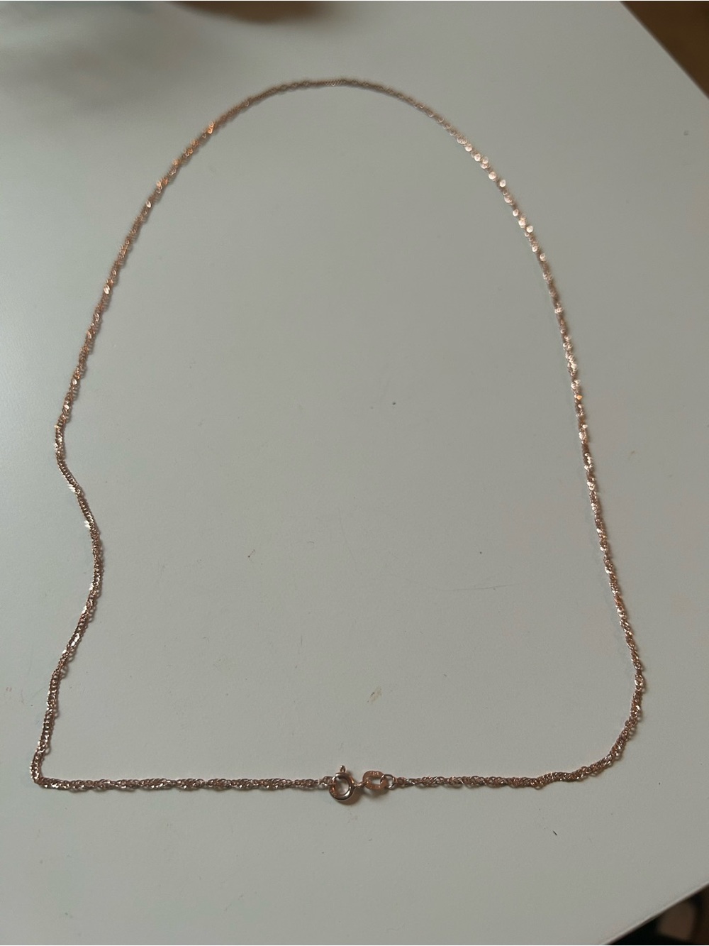 Delicate Rose Gold Rope Chain Necklace 14 carat solid gold